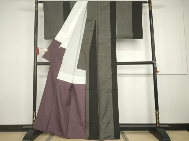 平和屋着物○銀座もとじ 本場大島紬 100亀甲 間道 正絹 逸品 未使用