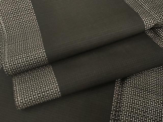 平和屋着物○銀座もとじ 本場大島紬 100亀甲 間道 正絹 逸品 未使用