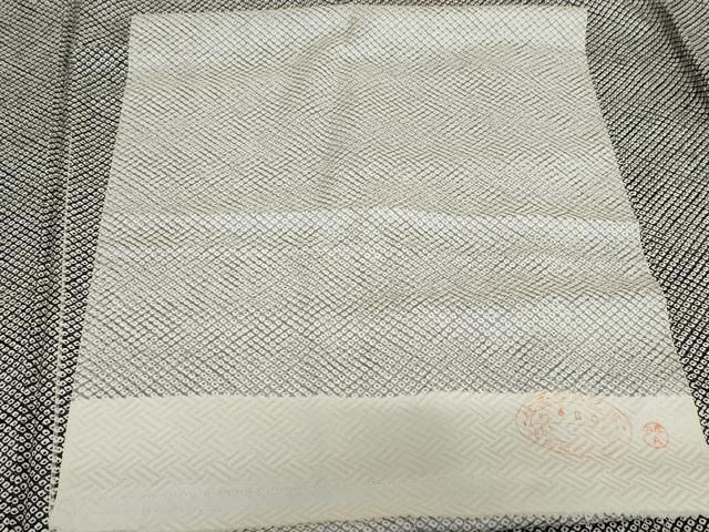 平和屋着物○上質な小紋 鹿の子文様 黒地 反端付き 正絹 逸品