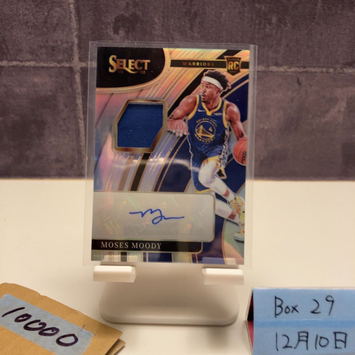 2021-22 Panini Select Moses Moody 031/199 直筆サインカード Golden 