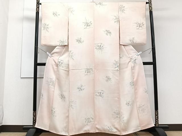 平和屋着物□上質な小紋 枝花文 正絹 逸品 未使用 CABD6574oy