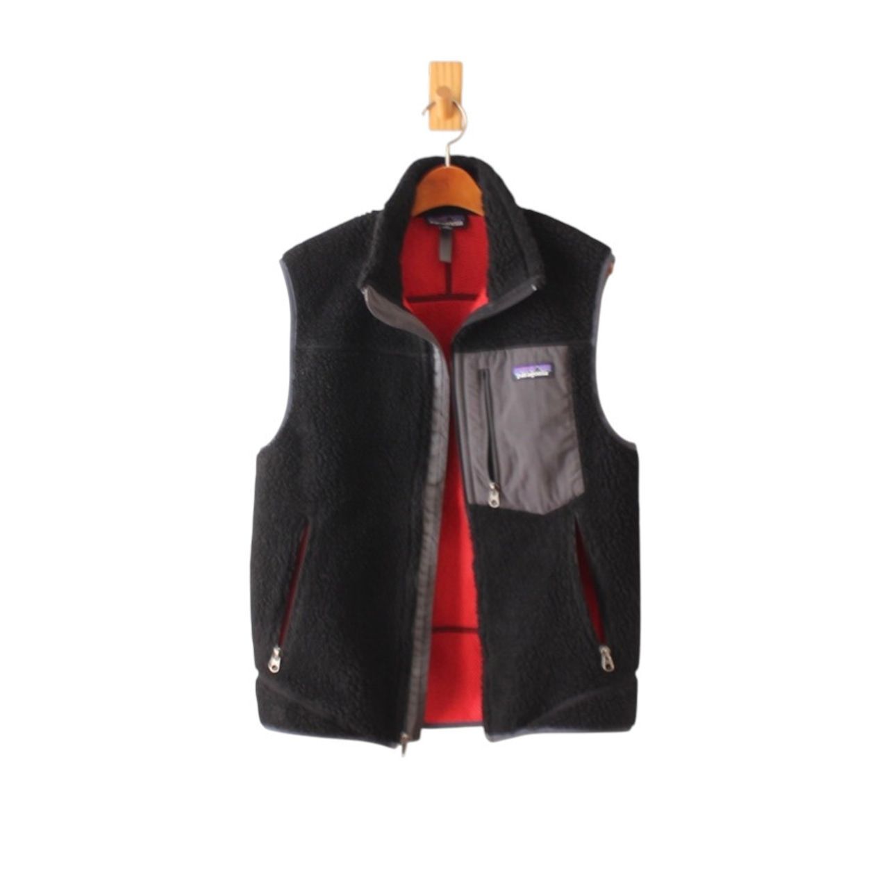 パタゴニア フリースベスト Classic Retro-X Vest コロンビア製 黒に一 