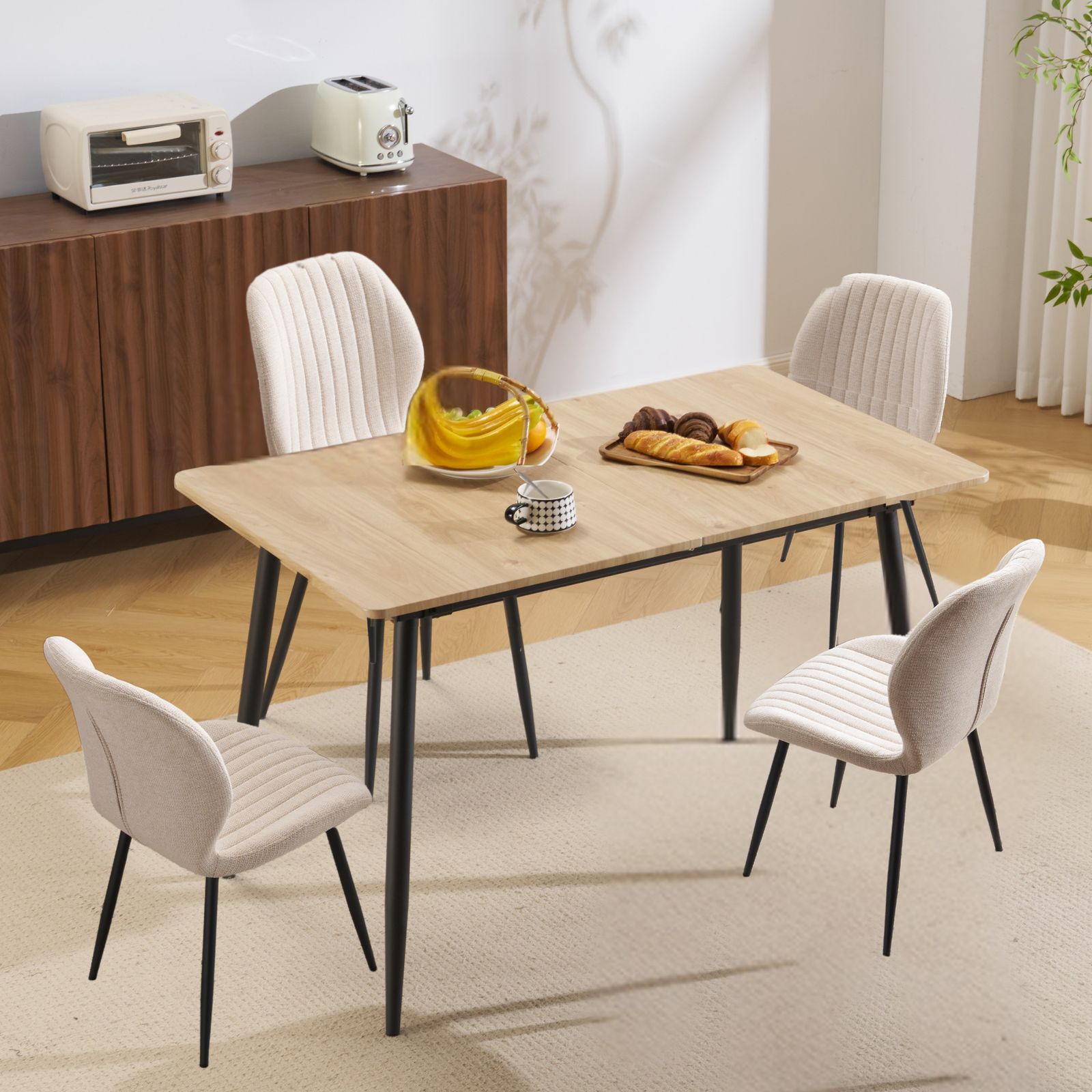 数量限定セール」全新品 【テーブル単品+4脚セット】ダイニング 
