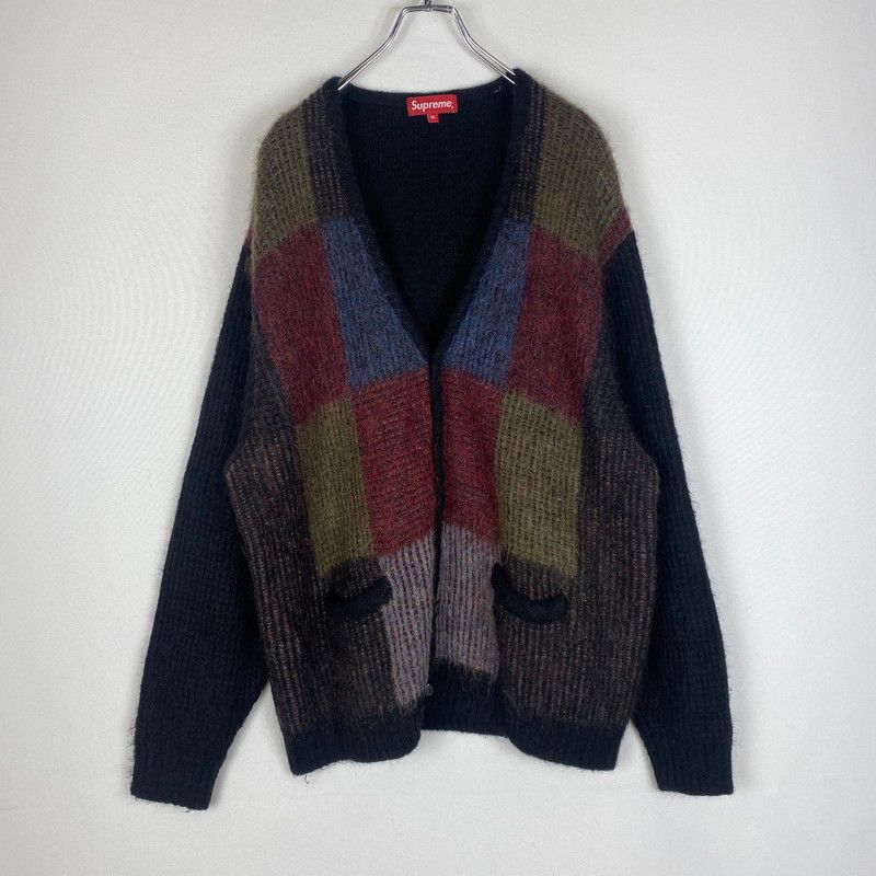 中古品】Supreme シュプリーム 22SS BRUSHED GRID CARDIGAN ブラッシュ