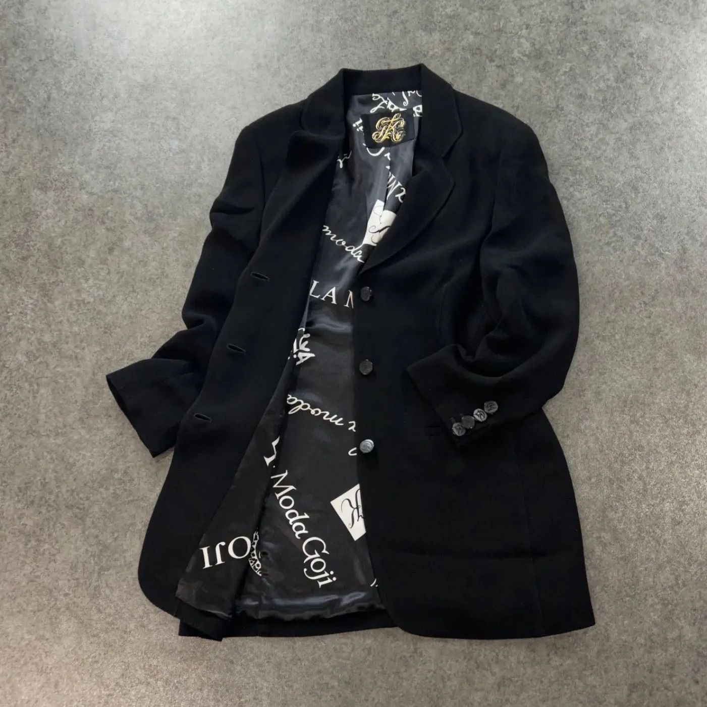 GK 伊太利屋 イタリヤ コート 内側総柄 トリアセテート/レーヨン