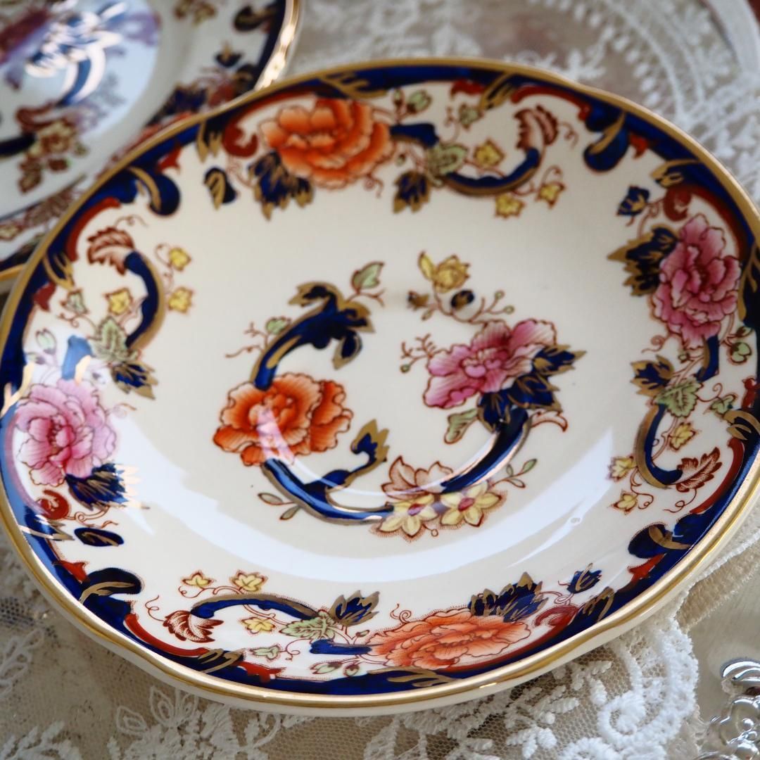 美品 英国メイソンズMason's ブルーマンダレイ トリオ カップ