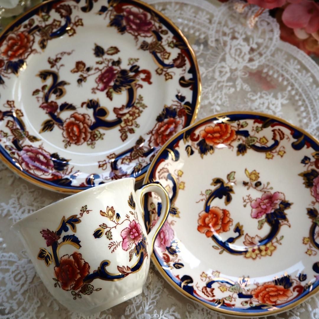 美品 英国メイソンズMason's ブルーマンダレイ トリオ カップ
