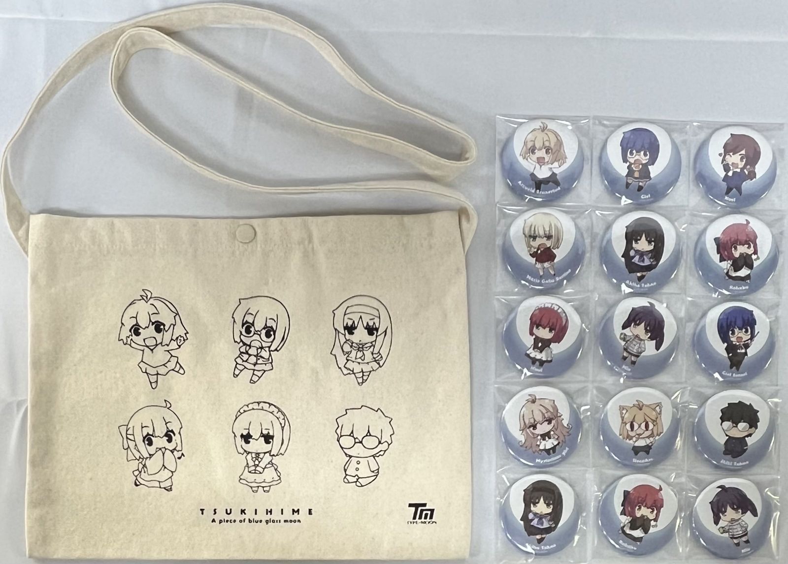 C99グッズ 月姫 A piece of blue glass moon サコッシュ＆缶バッジ(12