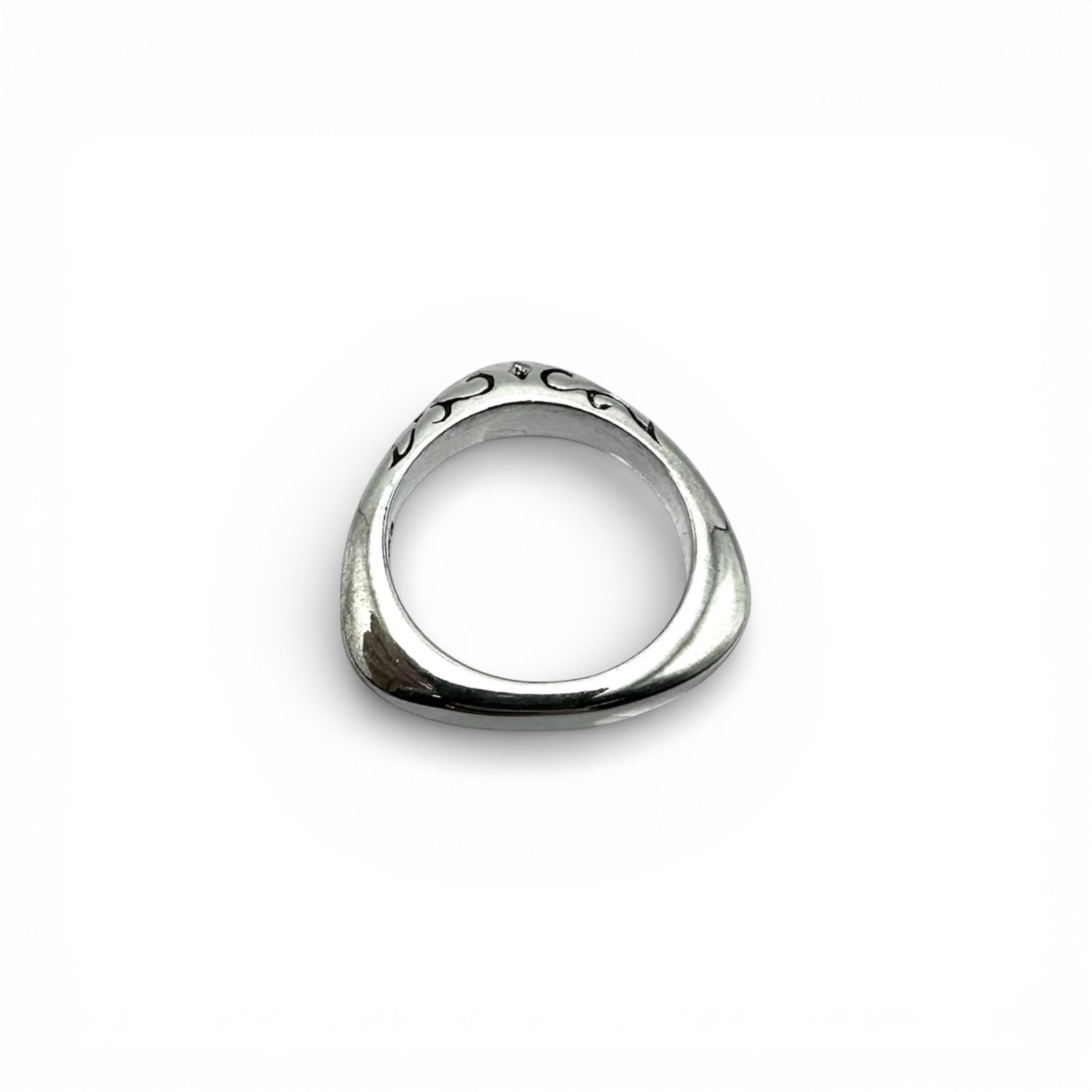 丸みのあるフォルム】トライアングル 三角形 Silver 925 刻印 00s 