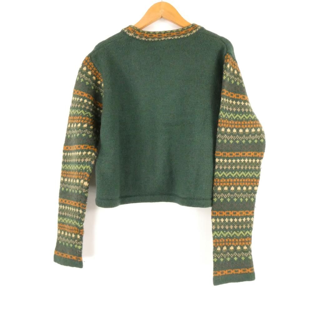 美品 LAURA ASHLEY ローラアシュレイ カーディガン 1点 M ウール100％ ニット フラワー 花柄 刺繍 レディース AM7746A56 美品 LAURA ASHLEY ローラアシュレイ カーディガン 1点 M ウール100