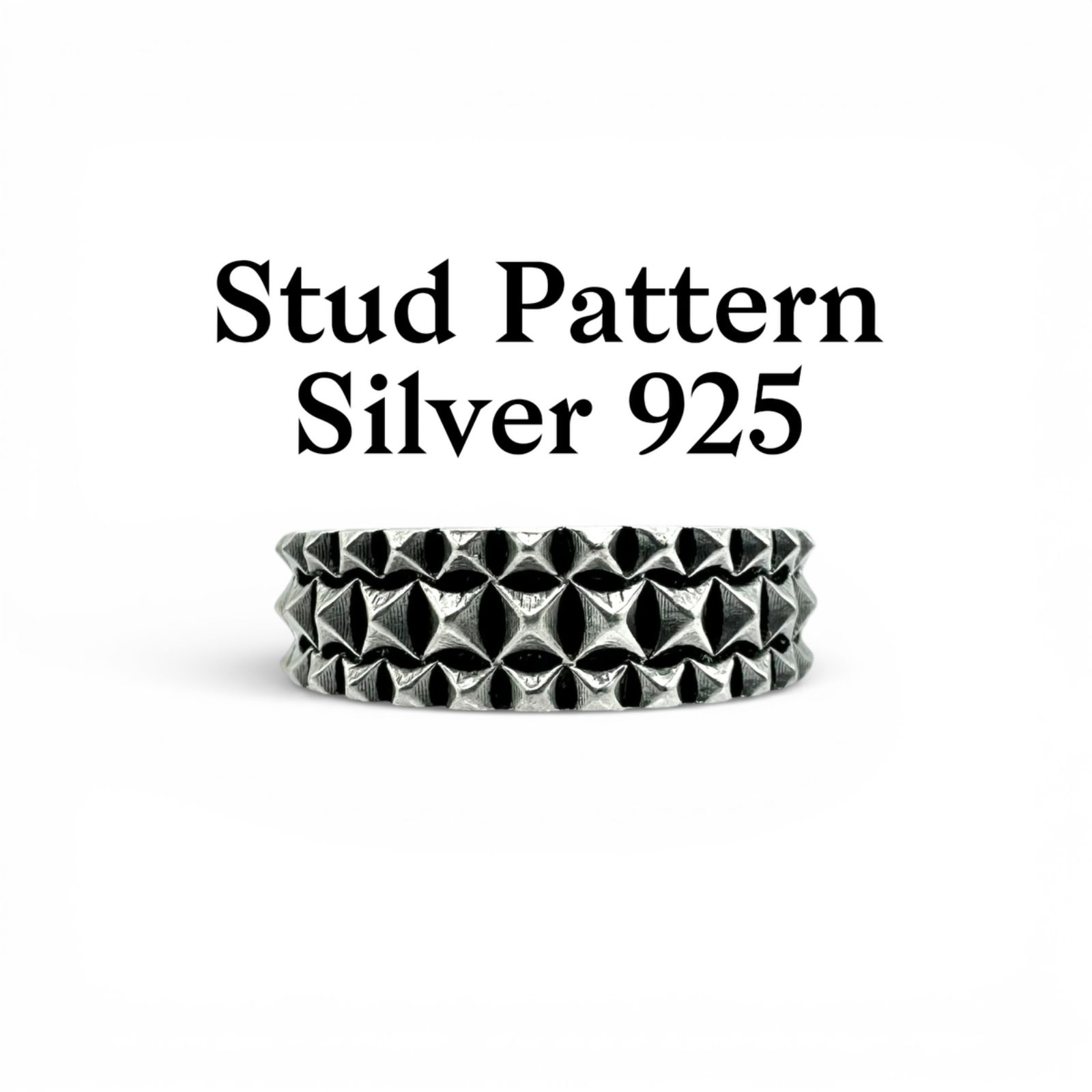 鋭いエッジ】スタッズ Silver 925 刻印 90s Vintage Design Ring 