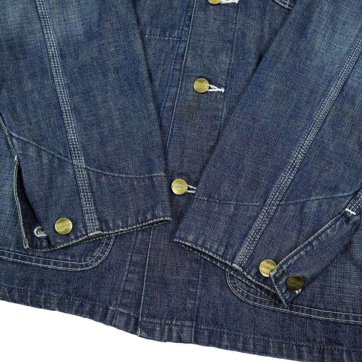 B3729】Carhartt カーハート デニムジャケット カバーオール フード 