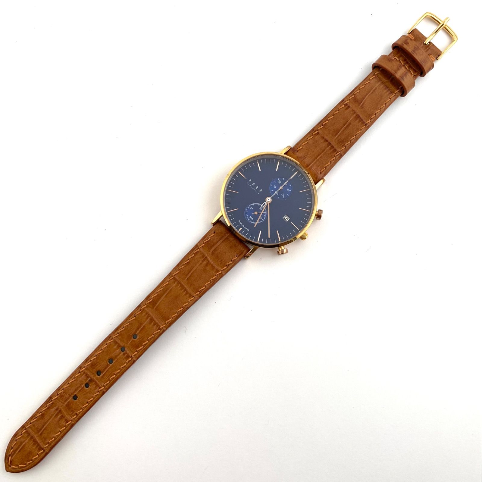 中古】Knot CC-39 腕時計 クロノグラフ ダークブルー - メルカリ