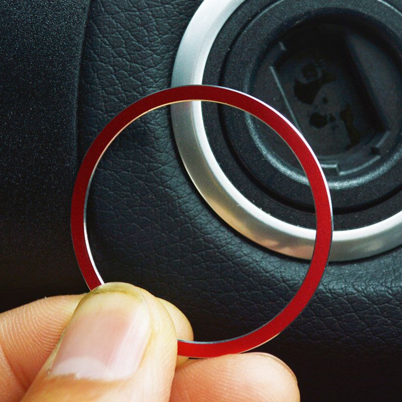 メルセデスベンツ GLK GLA CLA ML GL A B C E クラス カースタイリング  レッド A キースタートボタントリムサークル