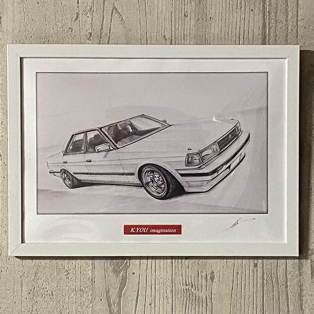 トヨタ GX71チェイサー 【鉛筆画】 名車 旧車 ノスタルジックカー