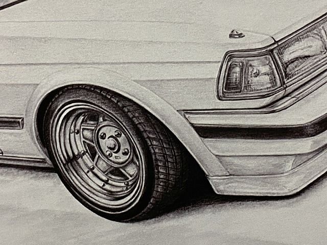 トヨタ GX71チェイサー 【鉛筆画】 名車 旧車 ノスタルジックカー