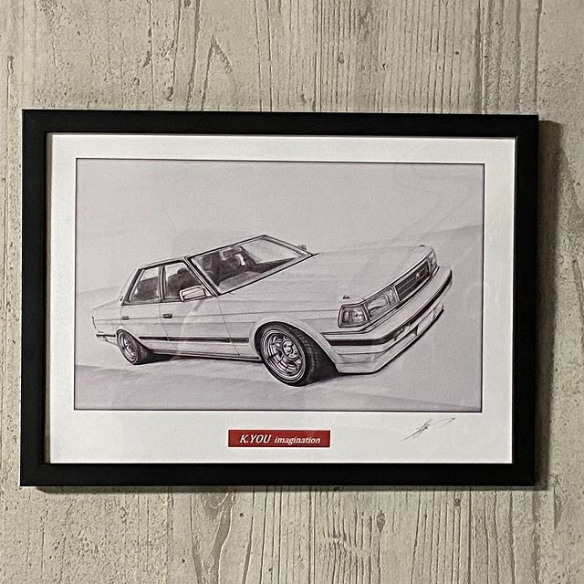 トヨタ GX71チェイサー 【鉛筆画】 名車 旧車 ノスタルジックカー