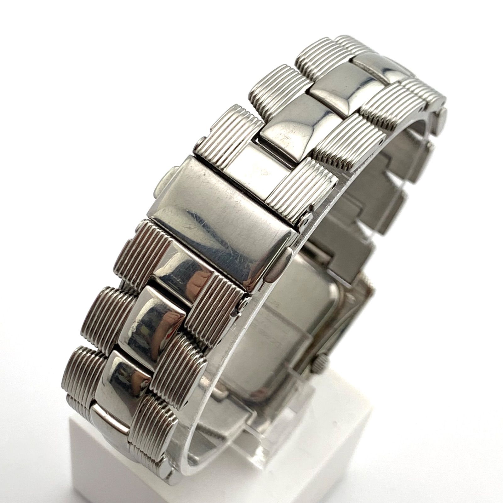 中古】CREDIT SUISSE 999,0 FINE SILVER クォーツ腕時計 シルバー 