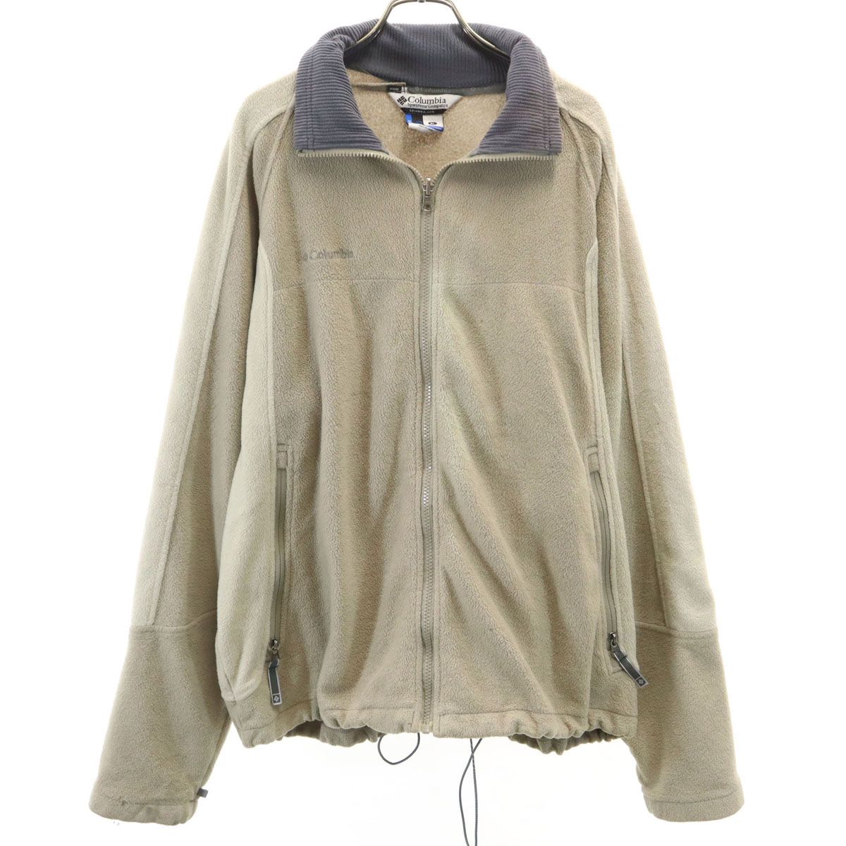 Columbia コロンビア フリースジャケット XL ベージュ系 メンズ 古着 