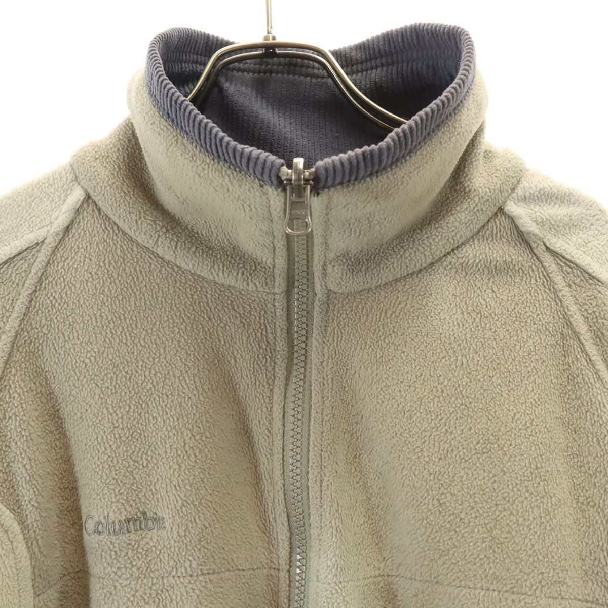 Columbia コロンビア フリースジャケット XL ベージュ系 メンズ 古着 