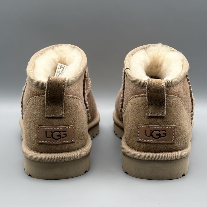 新品】UGG ムートンブーツ サンド USA8/JP25cm クラシックウルトラミニ