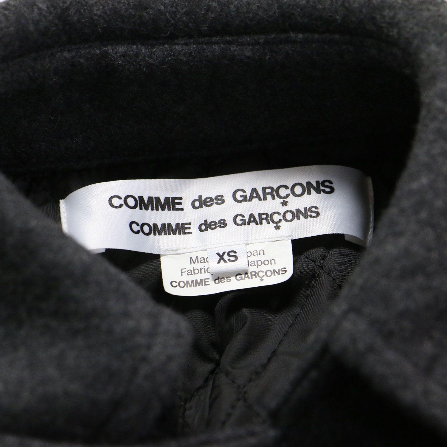 COMME des GARÇONS キルティングコート AラインXS ブラック COMME des 