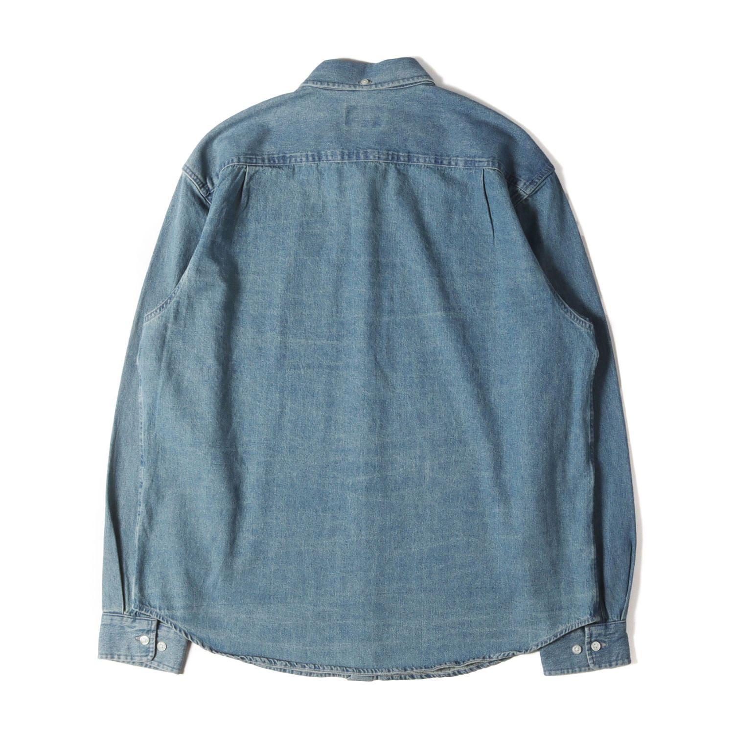 Supreme シュプリーム シャツ インディゴ サイズ:M | 20AW クラシックロゴ BD ボタン デニムシャツ (Classic Logo Denim Shirt) | トップス カジュアルシャツ 長袖【メンズ】【中古】