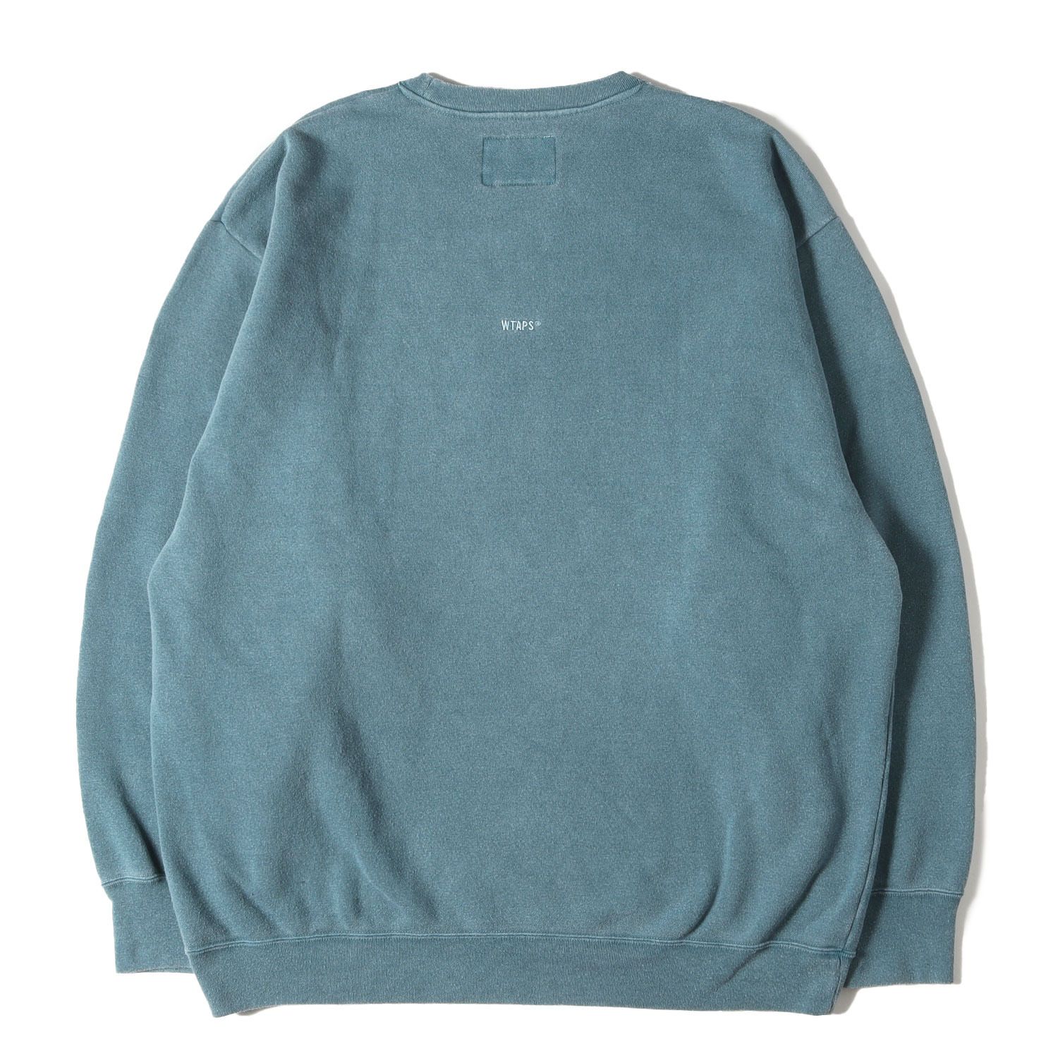 WTAPS ダブルタップス スウェット ブルー サイズ:L | 24AW 製品染め 