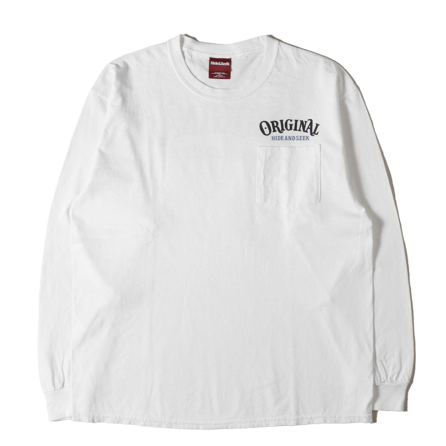 HideandSeek ハイドアンドシーク Tシャツ ホワイト 白 サイズ:L 