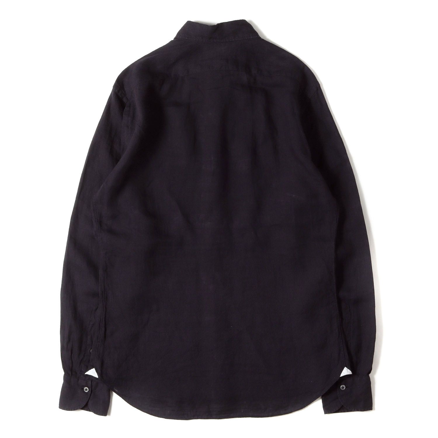 Giannetto ジャンネット ドレスシャツ 光沢黒 15 1/2-39 Giannetto ジャンネット シャツ ネイビー 紺 サイズ:15 1/2(39