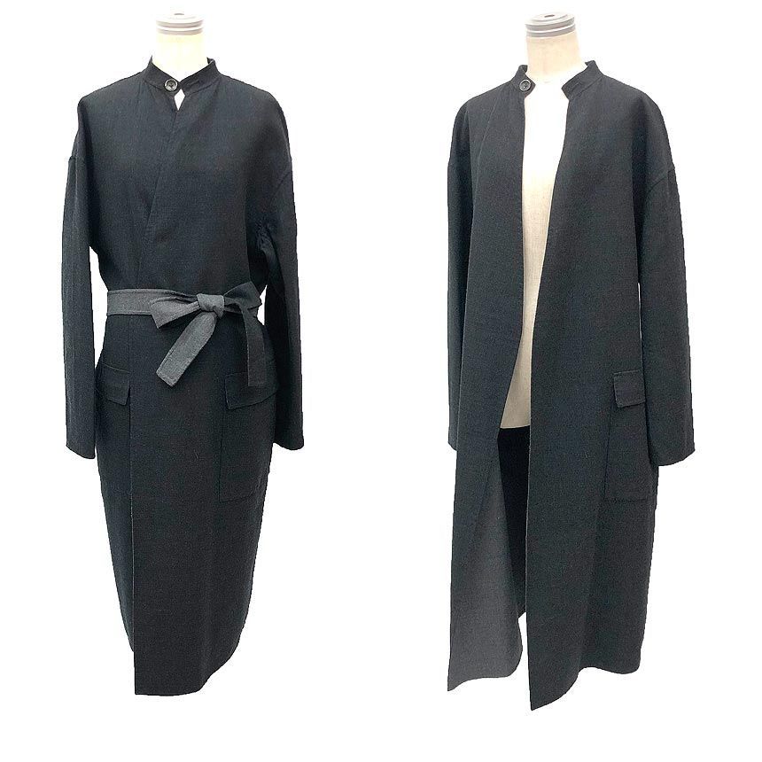 Joseph ジョゼフ ウール ロング ガウンコート 36サイズ グレー 
