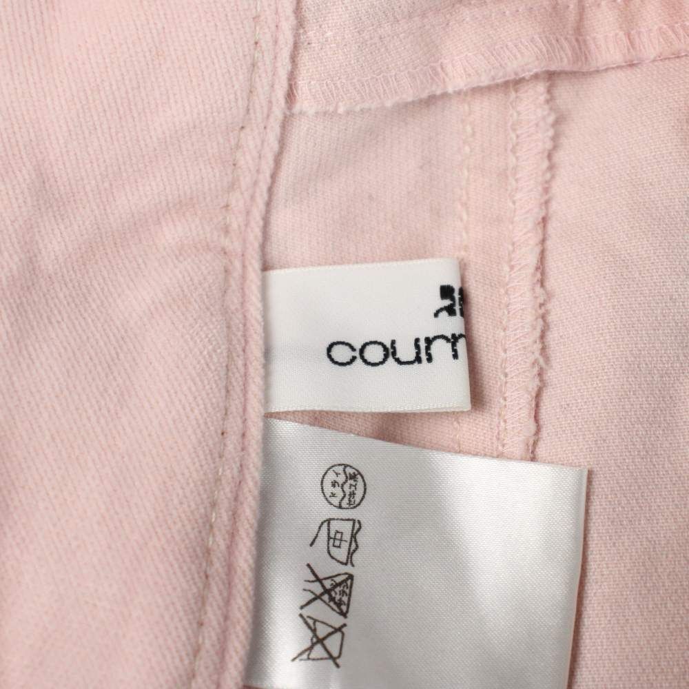 クレージュ courreges パンツ 38 ピンク 無地 スキニーシルエット