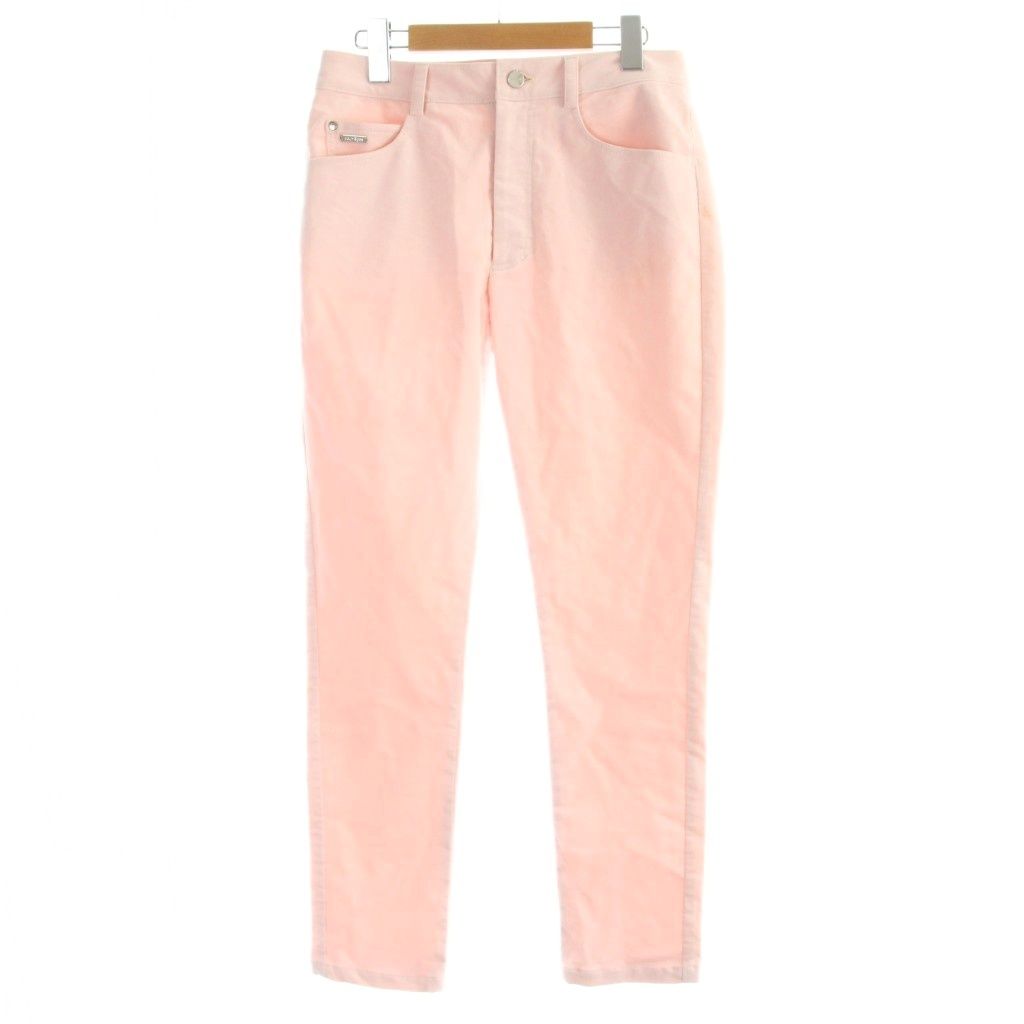 クレージュ courreges パンツ 38 ピンク 無地 スキニーシルエット