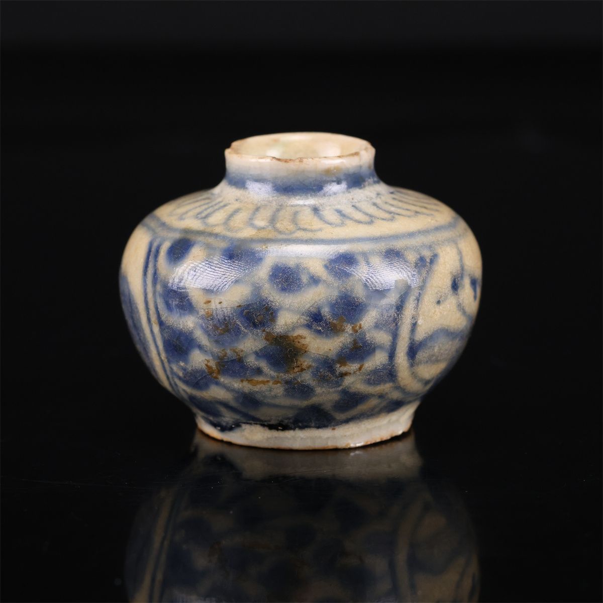 明代青花】 安南染付 小壷 茶入／箱付 時代のホツあり！CP394 - メルカリ