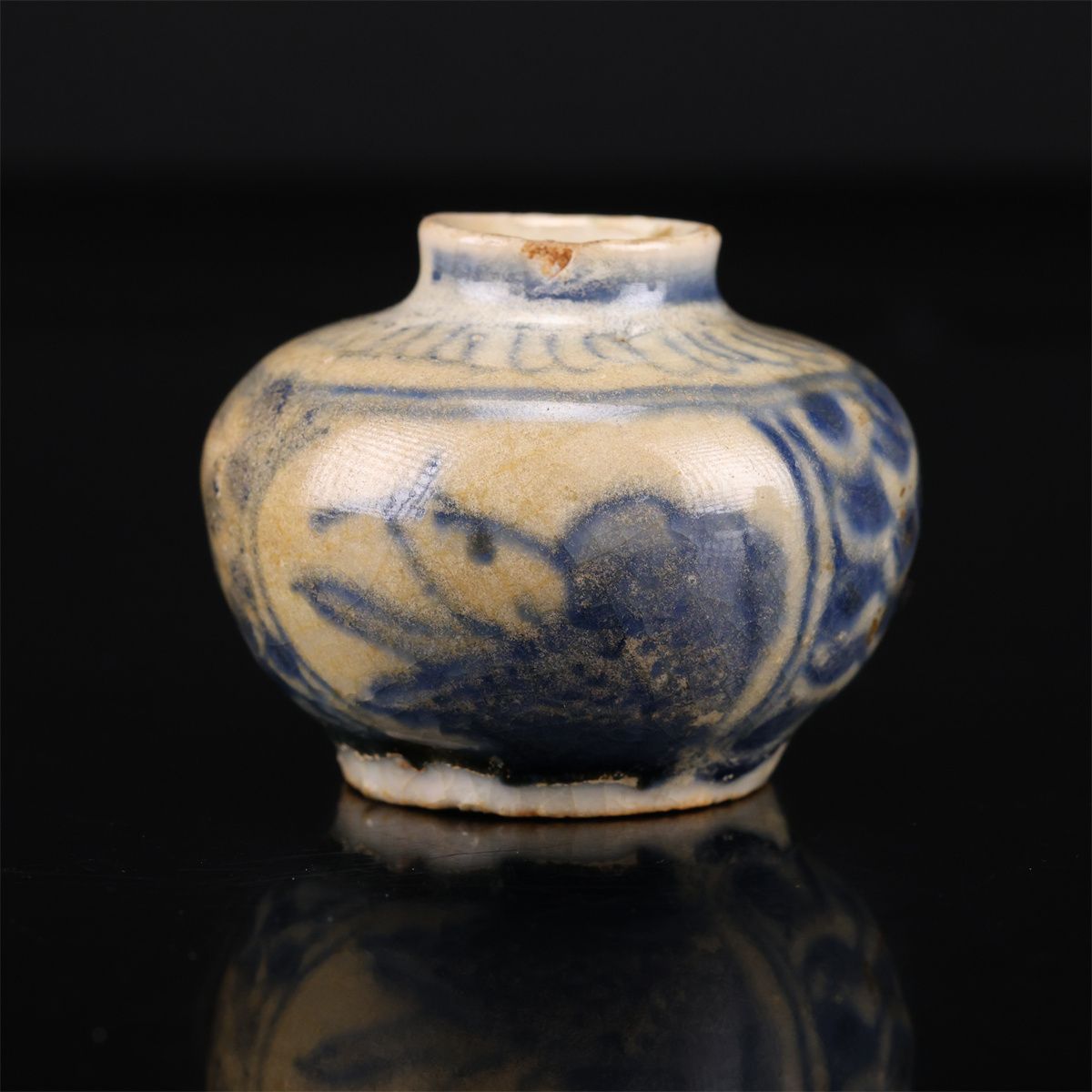 明代青花】 安南染付 小壷 茶入／箱付 時代のホツあり！CP394 - メルカリ