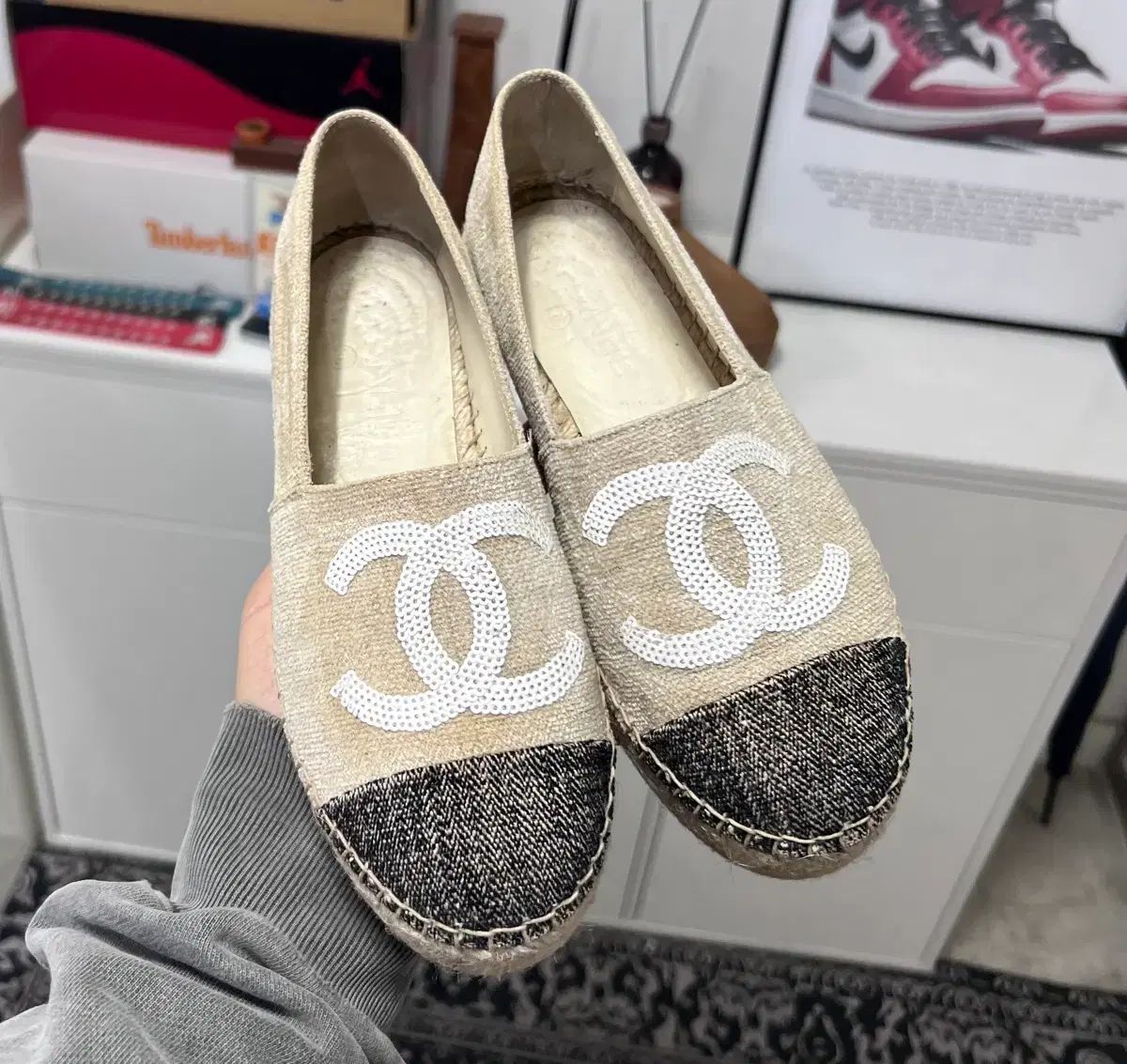 CHANEL（シャネル）エスパドリーユ スリッポン サイズ36（230） - メルカリ