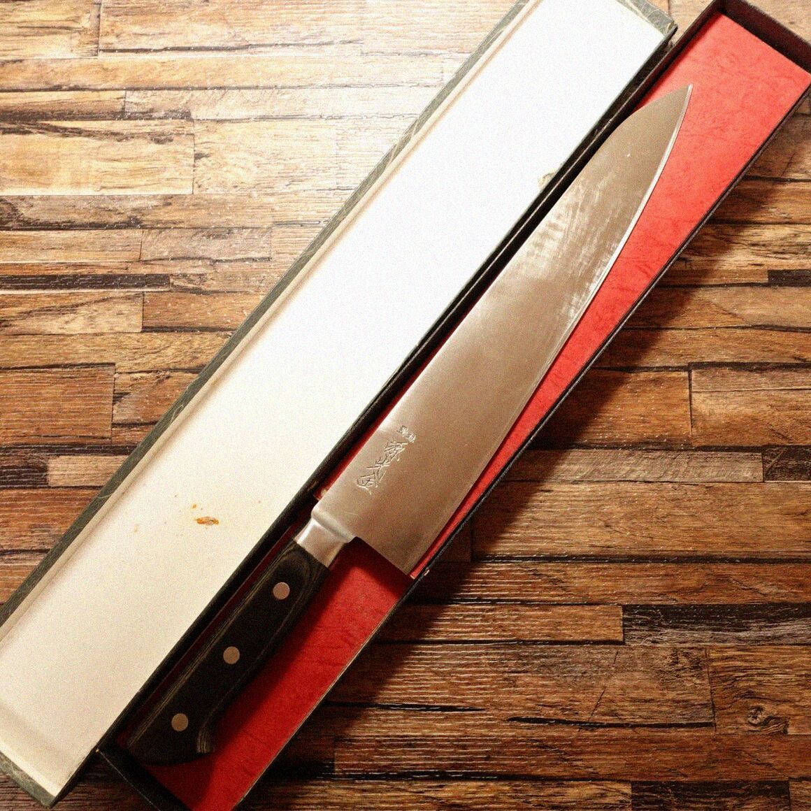 源光金 牛刀 研ぎ済 万能包丁 シェフナイフ 箱付き 使用感少 270mm