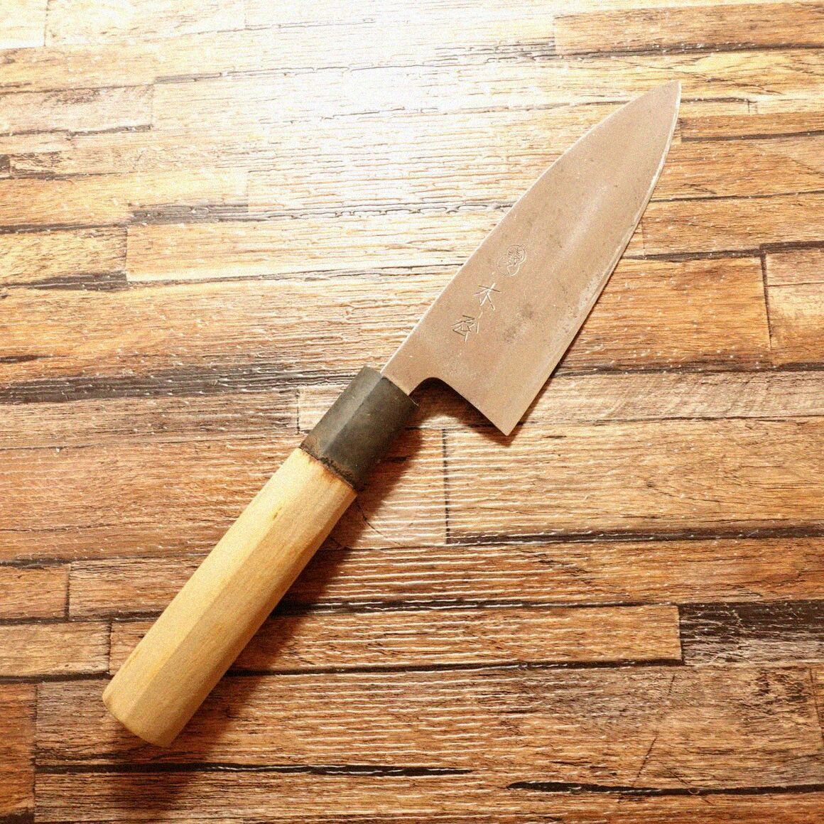 木屋義久 出刃包丁 研ぎ済 ひょうたんロゴ KIYA 峰に傷少 135mm | Shop