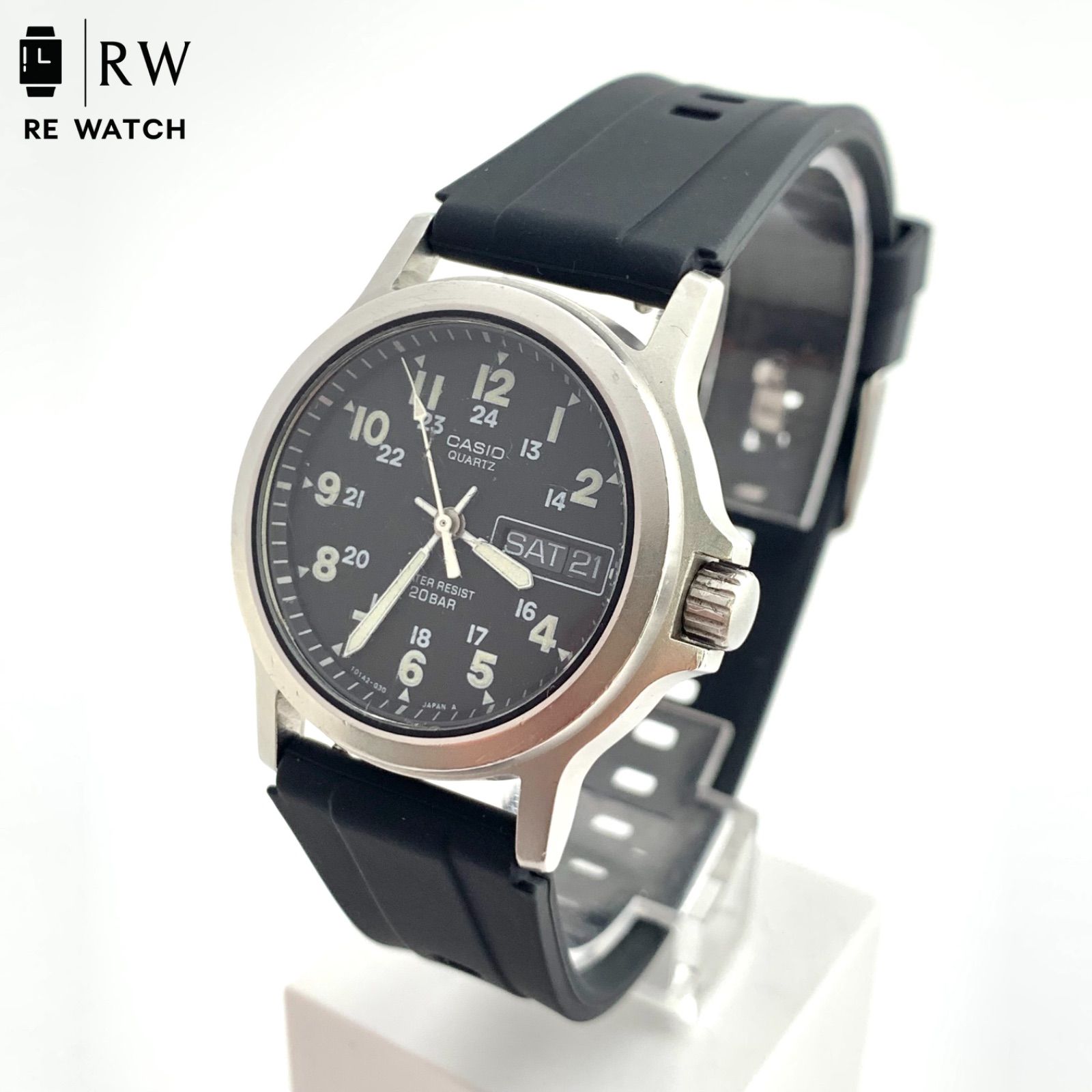 ジャンク】CASIO MD-706 ブラック腕時計 - メルカリ