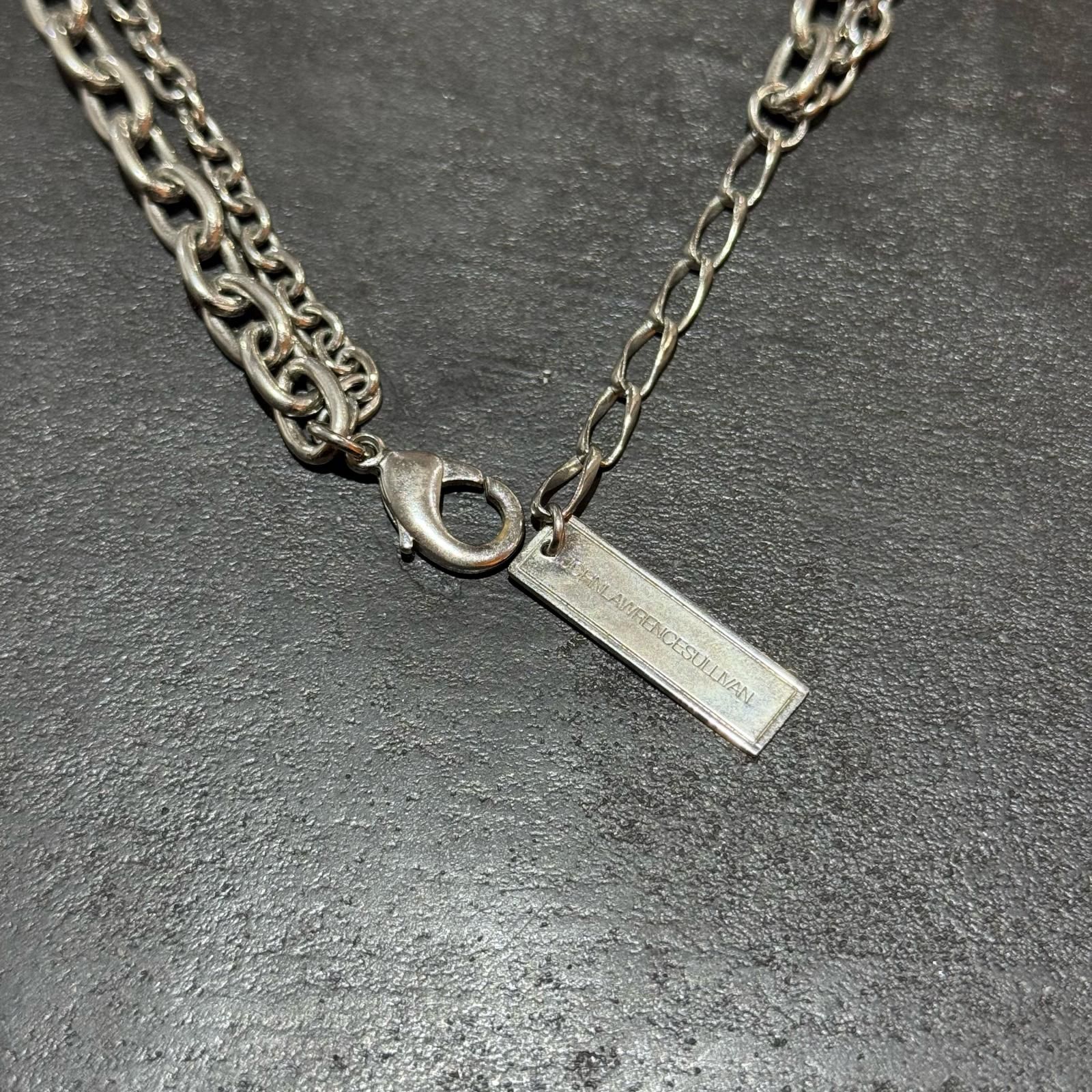JOHN LAWRENCE SULLIVAN CROSS DOUBLE CHAIN NECKLACE クロスバブル