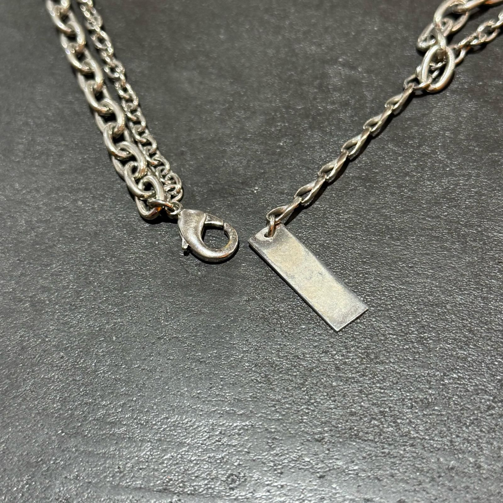 JOHN LAWRENCE SULLIVAN CROSS DOUBLE CHAIN NECKLACE クロスバブル