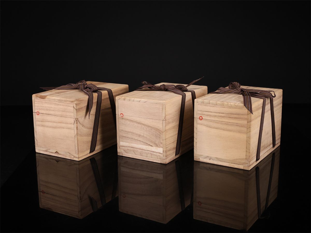 韓国人間国宝 【柳海剛】 青磁 象嵌 湯呑 3組 6点セット／共箱付 未