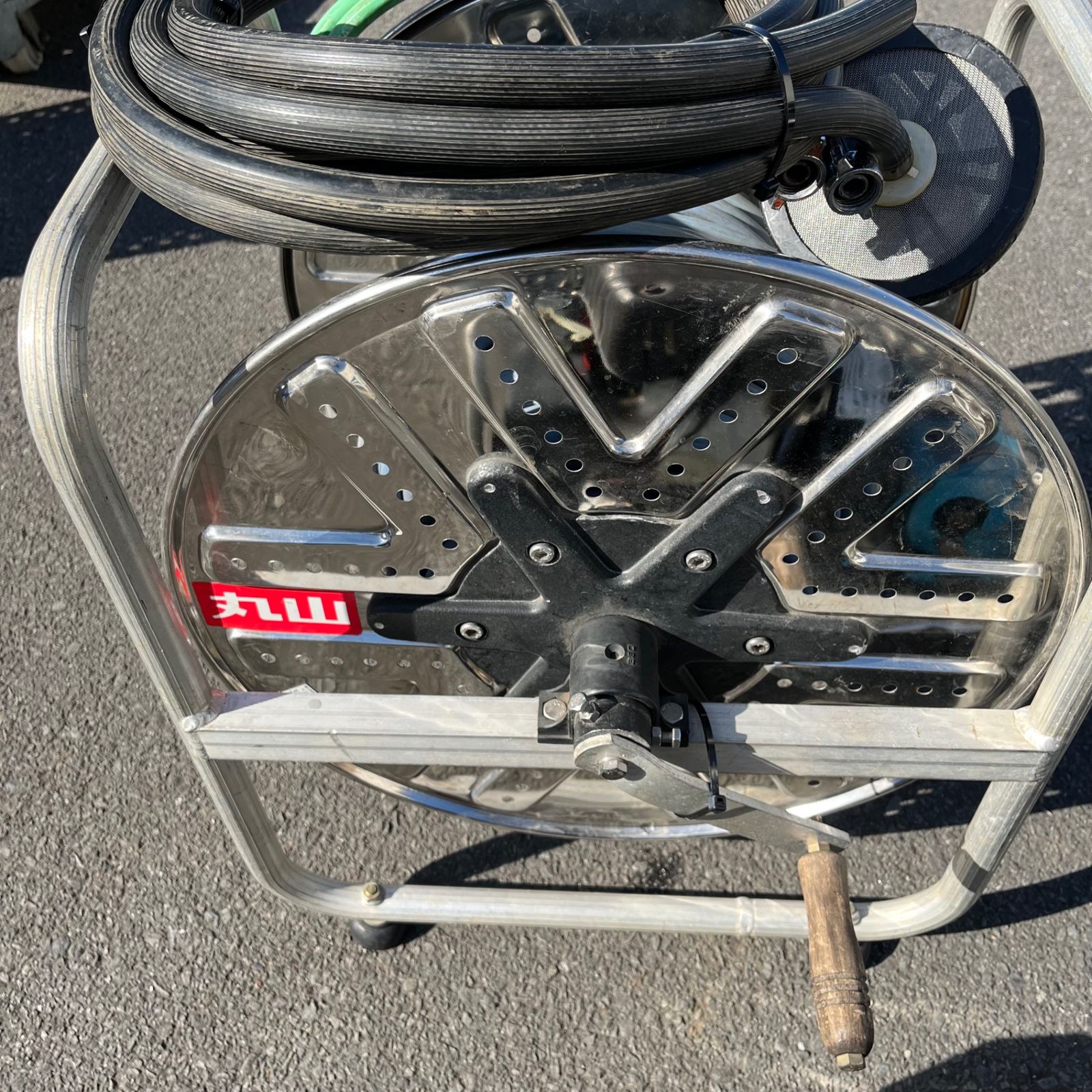 中古品丸山 セット動噴 丸山 MS154EA 3.5Mpa 最大3.5馬力 吸余水