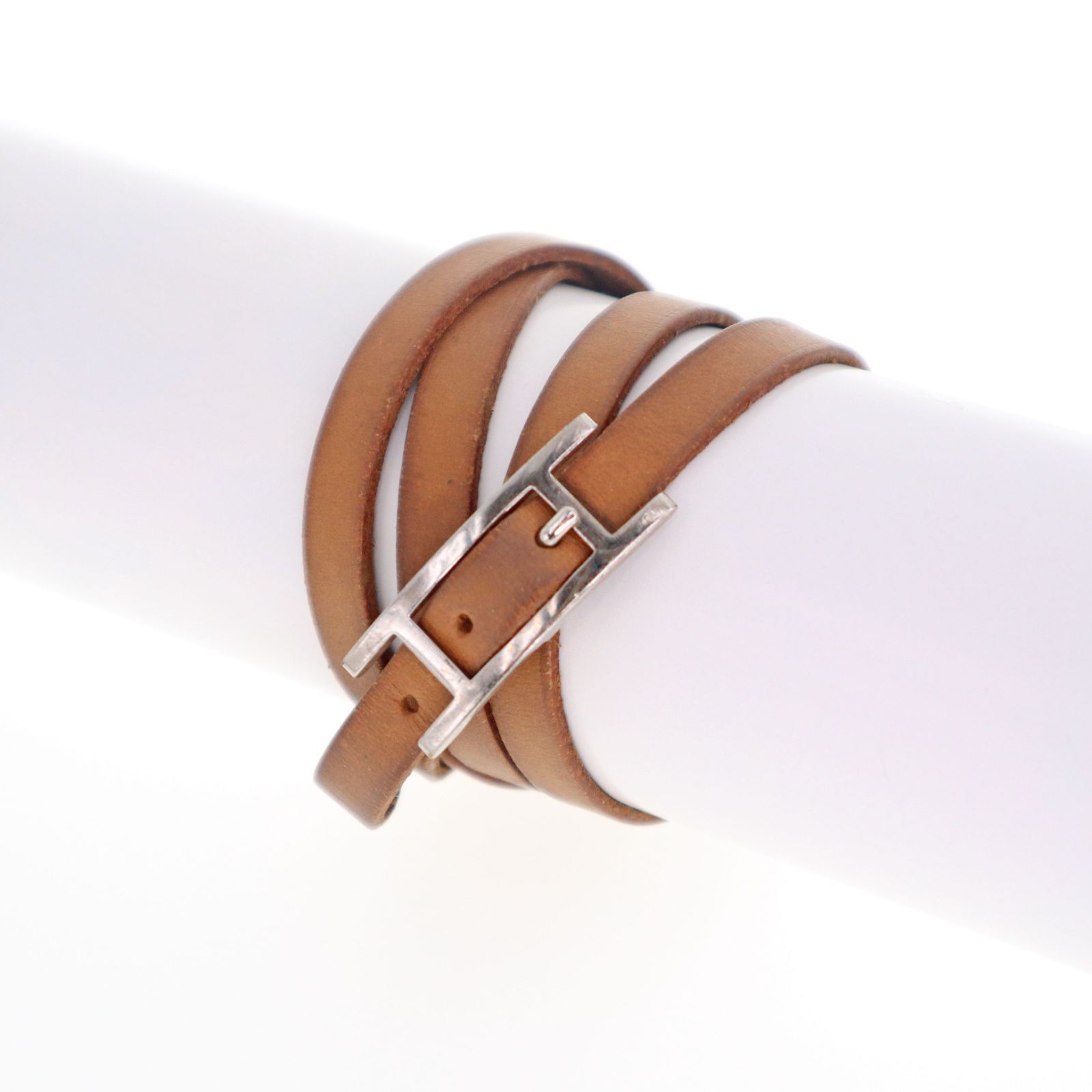 中古】HERMES エルメス アピ3 レザーブレスレット レディース メンズ 