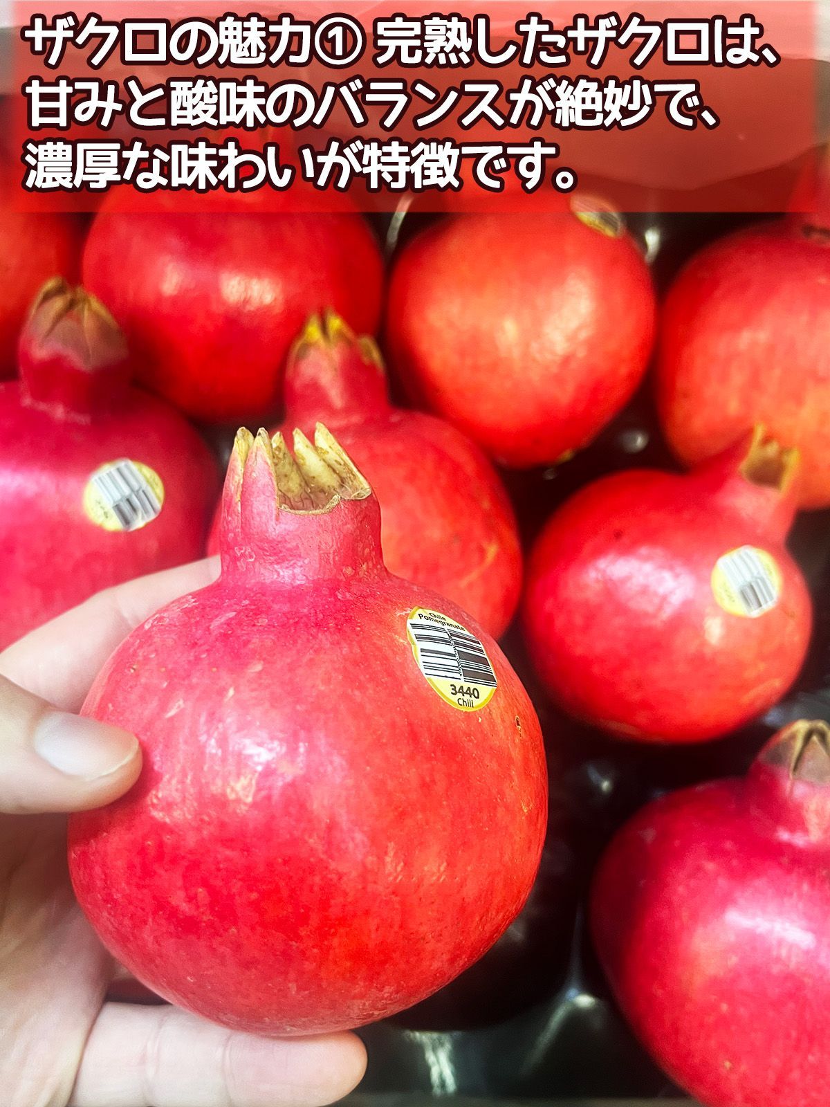 生ザクロ 3〜5玉 約1kg チリ産 大玉フレッシュザクロ - メルカリ