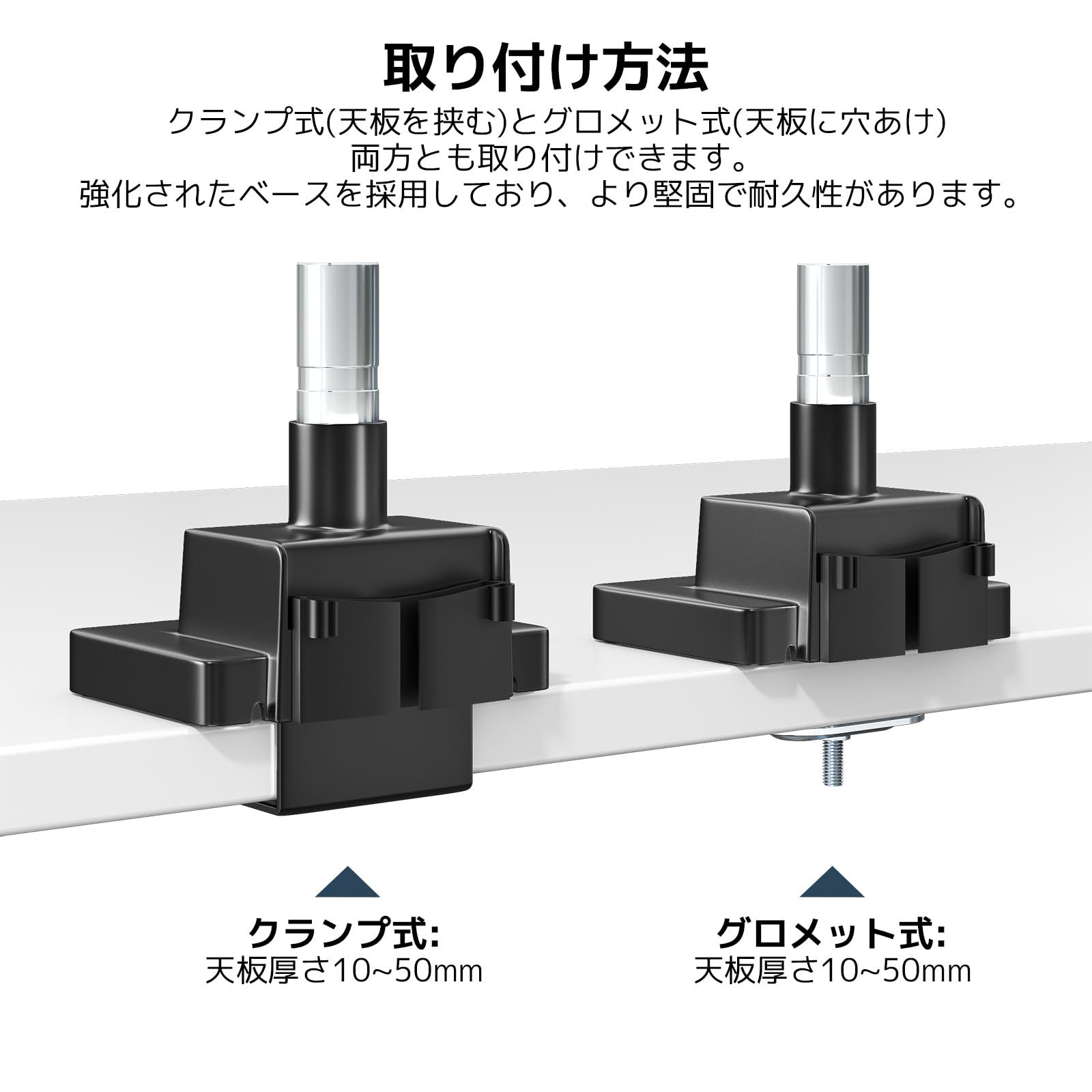 ACCURTEK 大型 モニターアーム シングル 24~57インチ (2~27kg対応/湾曲