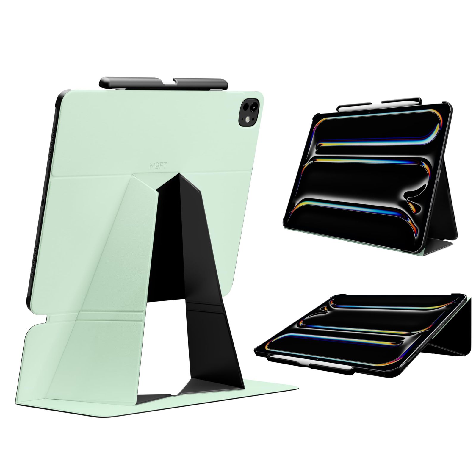 MOFT【公式直営店】iPad Air 13インチ ケース(M3/M2、2025/2024）対応 タブレットケース 保護カバー タブレットスタンド 3角度調整可能 iPadスタンド 「ペンシルホルダー付き」 超軽量 薄型 折りたたみ 持ち運びやすい（ ...