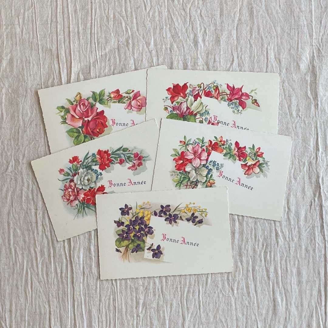 特別価格】アンティーク ポストカード フランス直輸入 花のカード