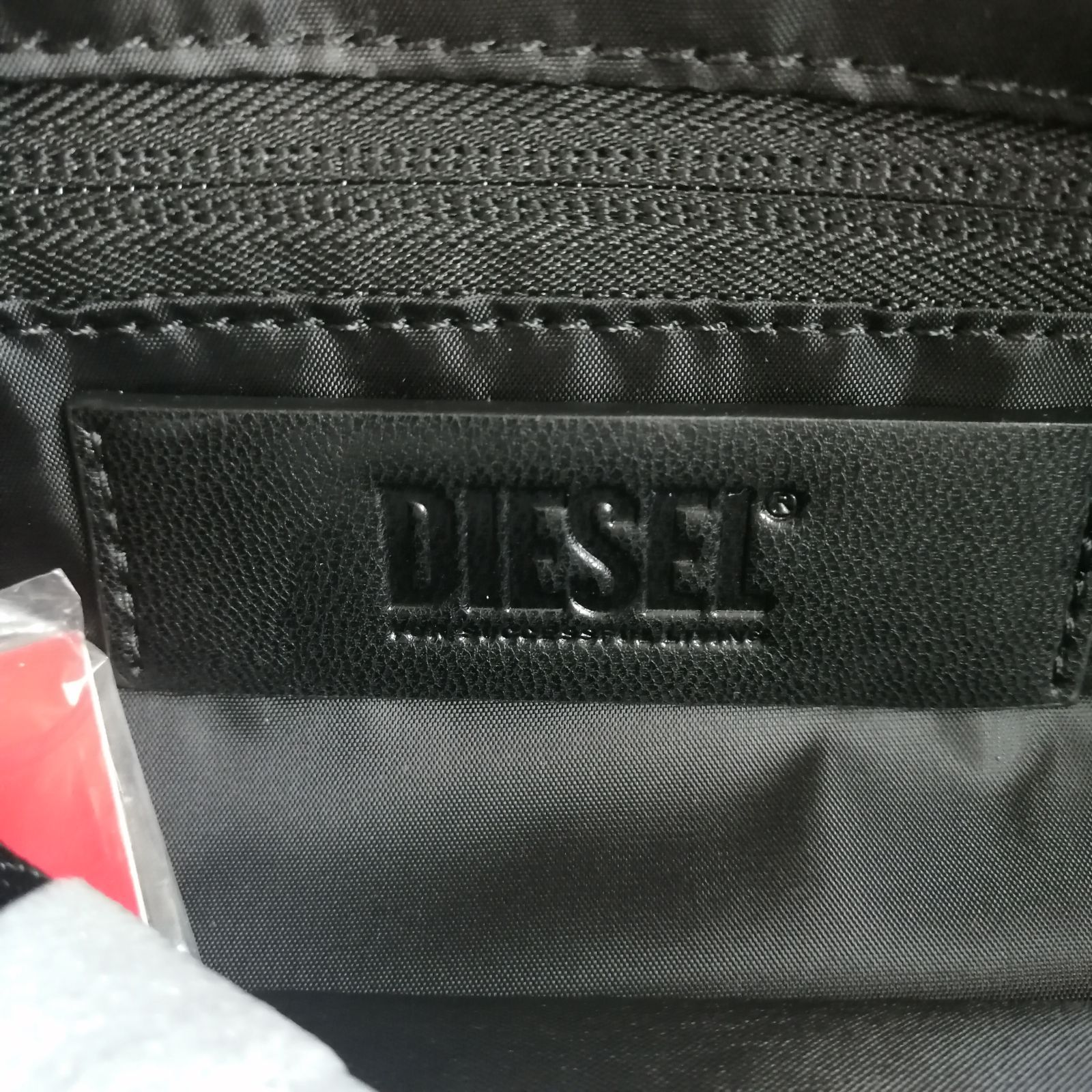 未使用タグ付☆ディーゼル トートバッグ ロゴペイント 肩掛け ブラック