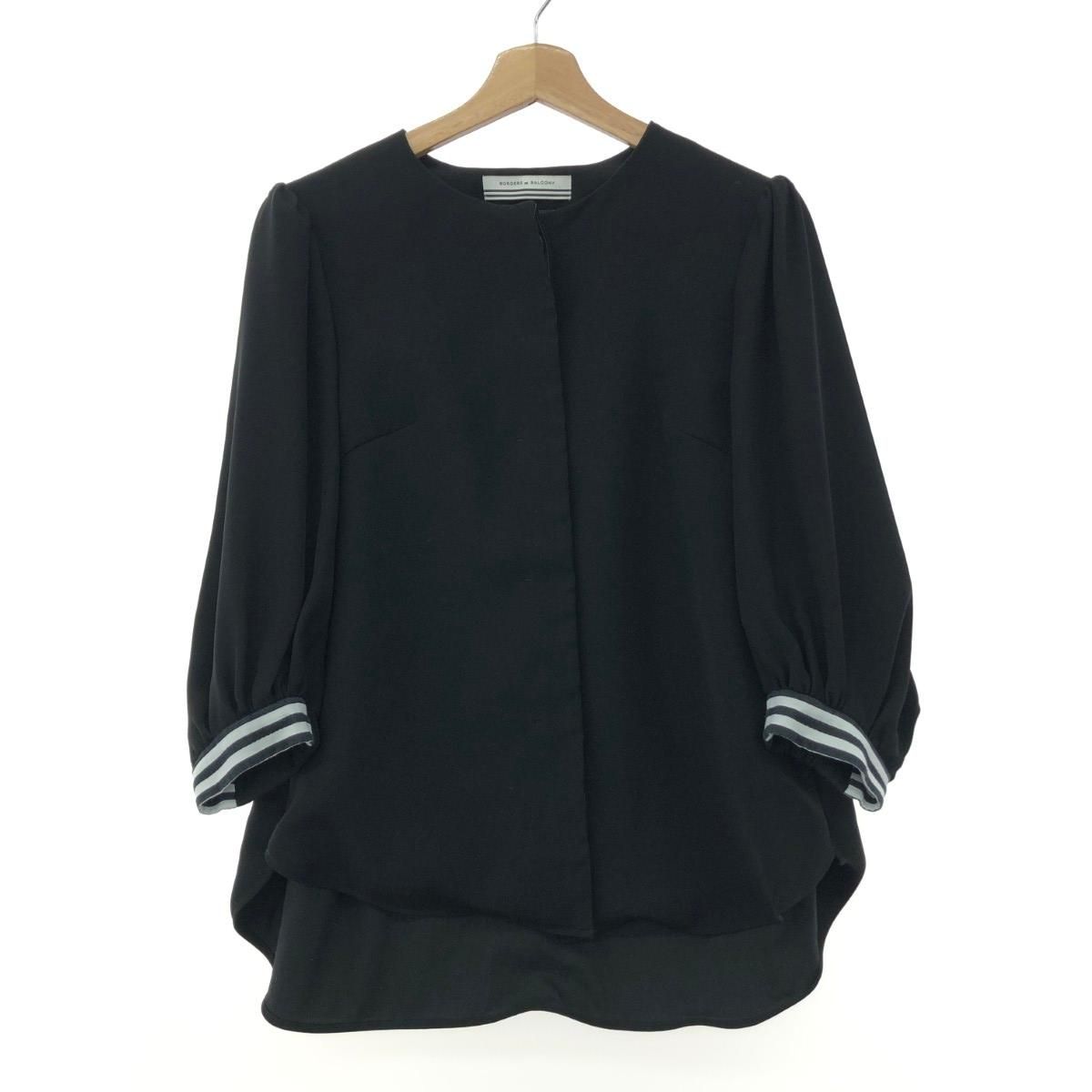 BORDERS at BALCONY ボーダーズアットバルコニー バルーンスリーブトップス サイズ:38 カーディガン    ブラック レディース / 240001189782 BORDERS at BALCONY ボーダーズアットバルコニー バルーンスリーブ